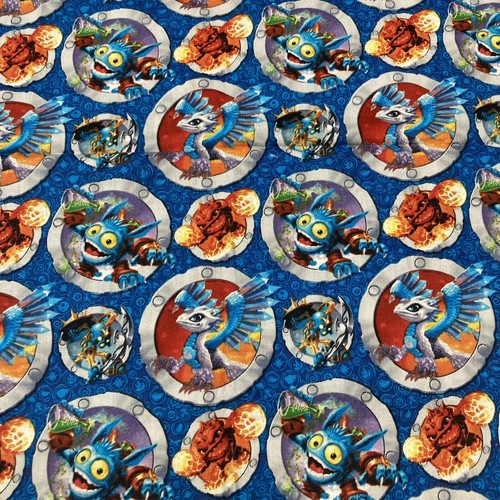 1/2 yd Skylanders Eruptor Chop Chop Pop Fizz Flashwing Activision Cotton Fabric - Picture 5 of 6