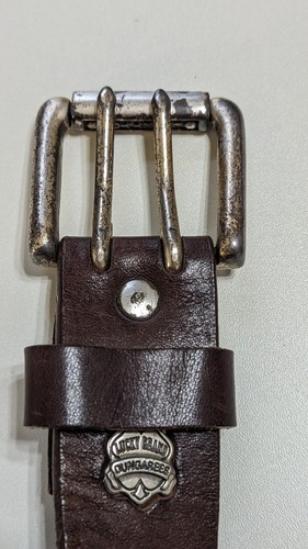 Vintage Lucky Brand braun Echtleder Gürtel Größe 36" Arbeiter Doppelloch - Bild 2 von 5