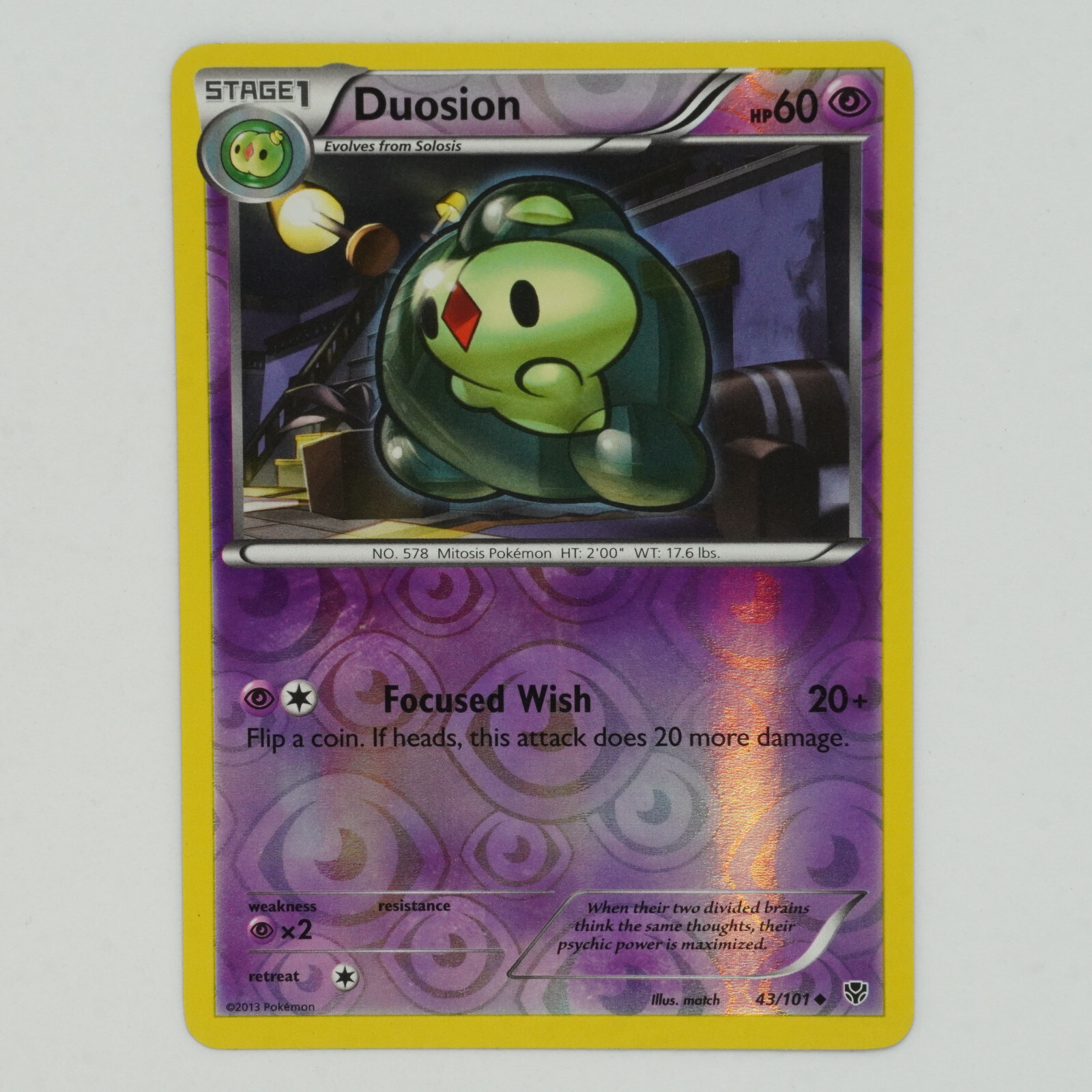 Duosion 43/101 Reverse Holo Uncommon  BW Plasma Blast Pokemon Card