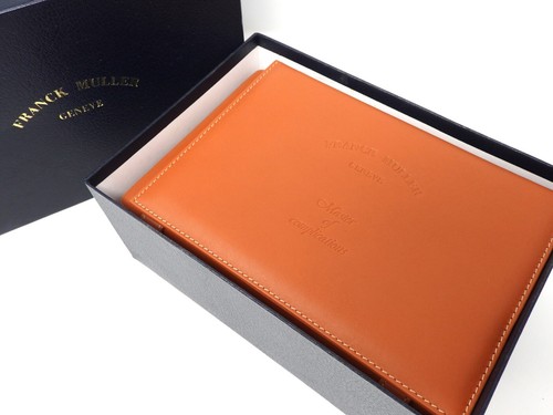 Franck Muller CASABLANCA Uhren Aufbewahrungsbox leer hellbraun Zertifikat Etui JP - Bild 2 von 21