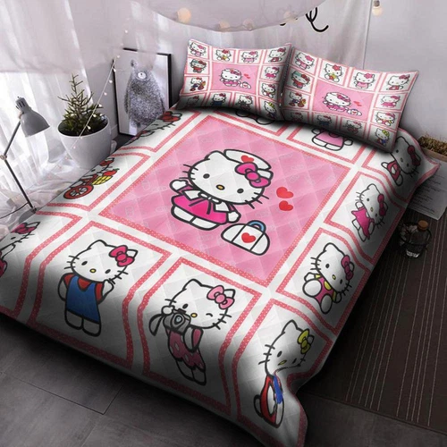 Cartoon Hello Kitty Duvet/Quilt/Doona Cover Single/Double/Queen/King Bedding Set - Bild 9 von 17