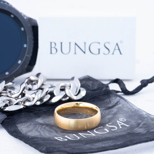 Ring klassisch Gold Edelstahl Damenring Herrenring Ehe Verlobung Goldring Frauen - Bild 13 von 94