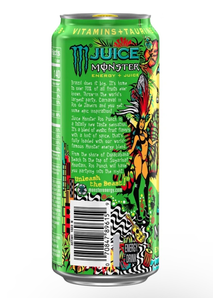 💥 Brand New Monster Rio Punch Juice Exotic Fruit Energy Drink