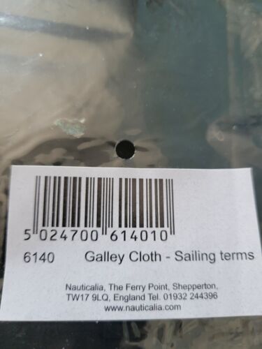 Juego de dos toallas England Galley nuevas con etiquetas 100 % algodón de Nauticalia "Términos de navegación" - Imagen 7 de 9