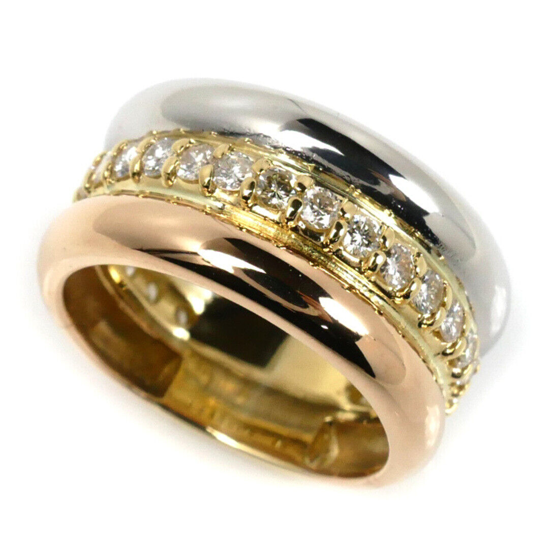 K18YG K18pg PT900 Diamond Ring 0.89CT Size 14 10.7g Womens K18YG K18pg PT900 Diamond Ring 0.89CT Size 14 10.7g Womens