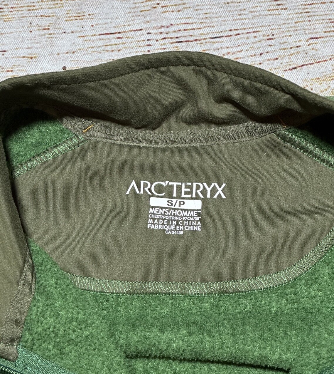 Arc'teryx Maglione Pullover in Pile 1 4 Zip Polartec Verde Uomo Small