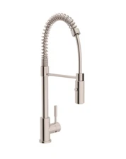 Rohl Lux Side Lever Stainless Steel Pro Pulldown Kitchen Faucet -Stainless Steel