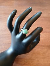 925 Sterling Silver Natural Emerald Ring - Size 7