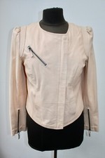 Hoss Intropia Sheep Leather Jacket 40 12 M Soft Nude Beige, Biker Style