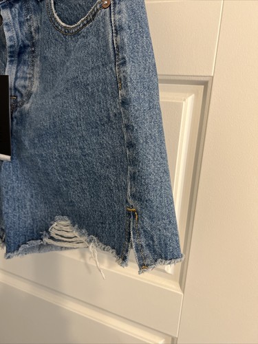 Gianni Bini GB High Waisted Jeansshorts Damen Größe 27 Distressed Denim Neu mit Etikett Neu - Bild 3 von 5