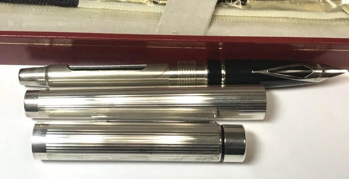 Vintage Sheaffer Sterling Silver White Dot Fountain Pen Made In