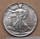 AU/UNC 1943 Silver Walking Liberty Half Dollar. #28