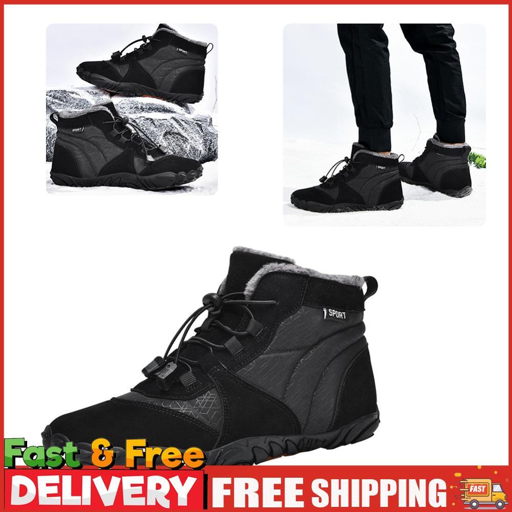 SAOLA Stivali da neve foderati in pelliccia stivali da trekking peluche antiscivolo donna uomo scarpe sportive calde