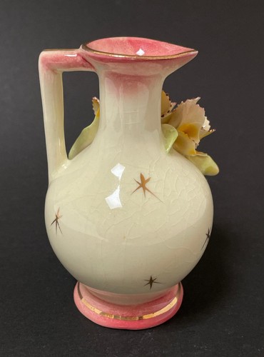 VINTAGE DARBYSHIRE AUSTRALIAN POTTERY MINIATURE JUG WITH APPLIED FLOWERS AF - Picture 14 of 14