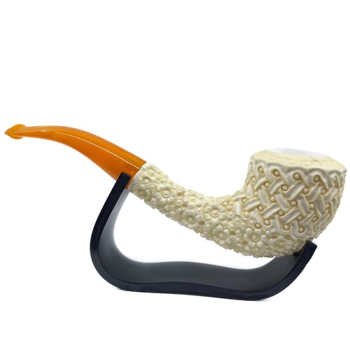 S.Yanik Meerschaumpfeife Freehandpfeife handgeschnitzt Floral Tabakpfeife - Bild 6 von 10