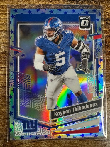 2023 Panini Donruss Optic KAYVON THIBODEAUX Prizm Blue Stars #144 Giants - Foto 3 di 4