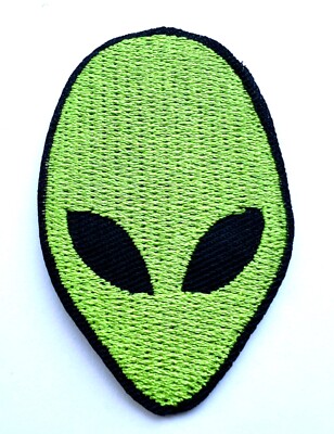 Green E.T Alien Embroidered Patch Iron Alien Creature Appliqué LS34-B