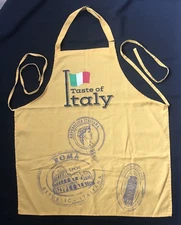 Taste of Italy Apron Adjustable Neck Polyester Cotton Italian Chef Kitchen Cook