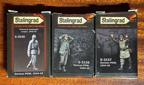 Stalingrad 1/35 WWII GERMAN POW 1944-45 Resin Figure Model Kit NOS