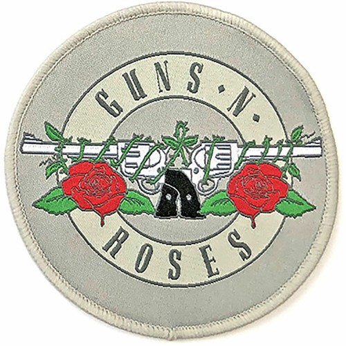 GUNS 'N ROSES CLASSIC SILVER LOGO WOVEN SEW ON PATCH OFFICIALLY LICENSED - 第 1/3 張圖片