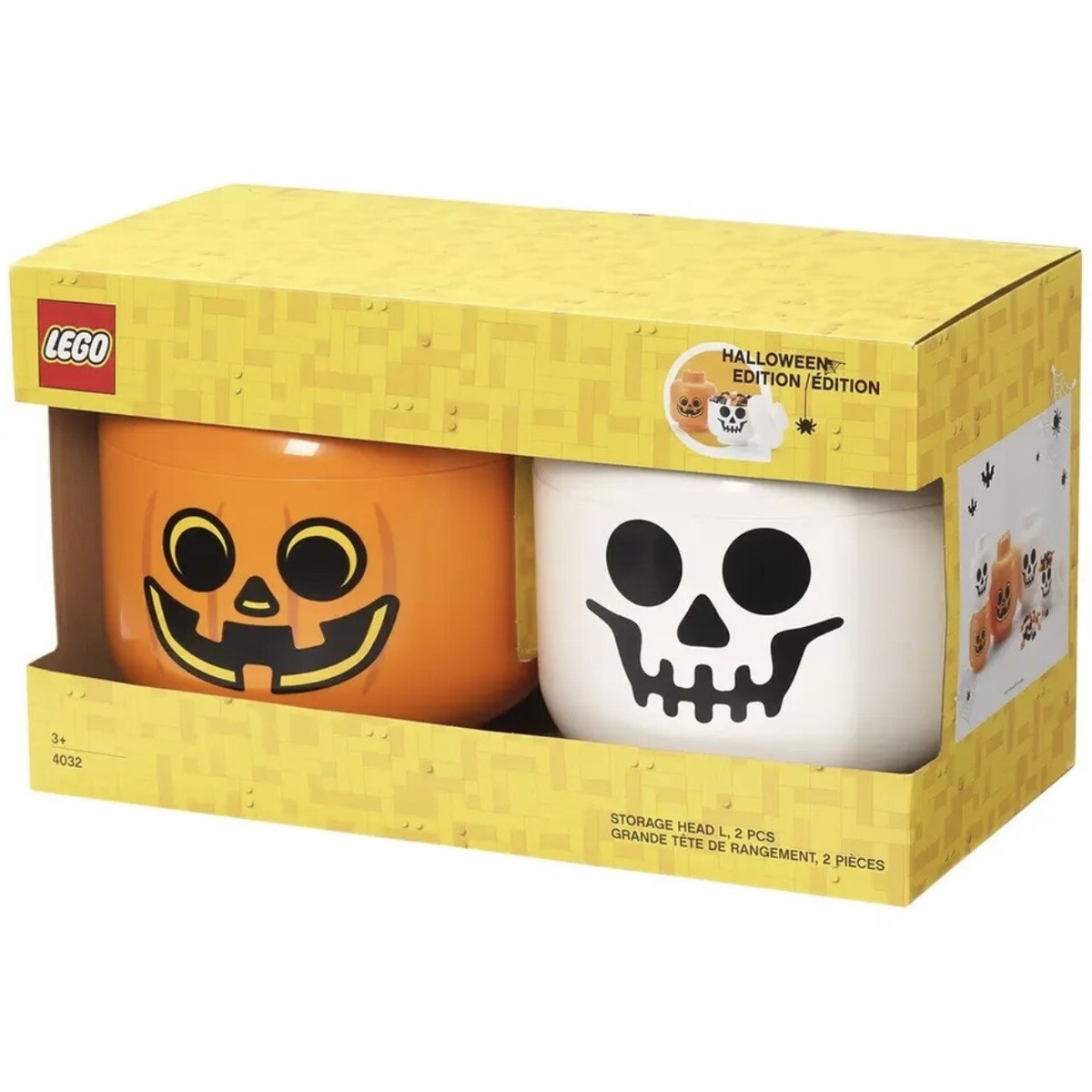 Lego Halloween Limited Edition LARGE Storage Heads White Skeleton