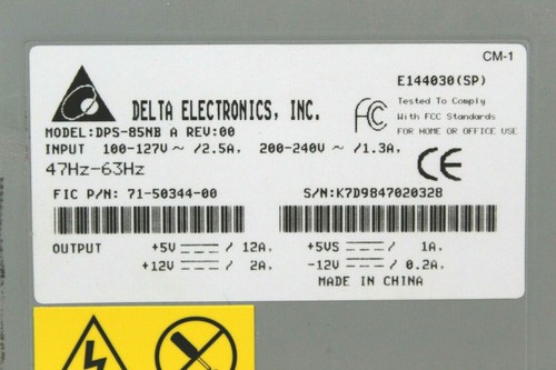 HP PC 20 Unisys Delta Electronics Model DPS-85NB A Tower Computer Netzteil - Bild 1 von 7