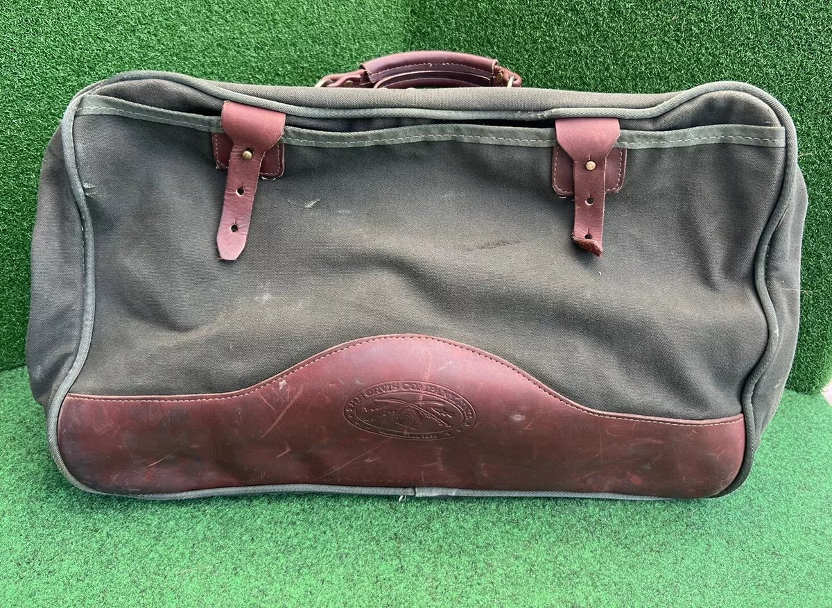 Vintage Travel Bag: Leather & Canvas