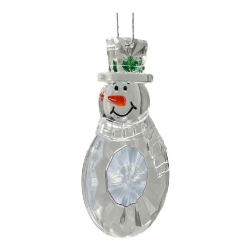 Baltimore Ravens Snowman Clear Acrylic Ornament NFL Foot Ball Christmas Tree - Picture 4 of 5