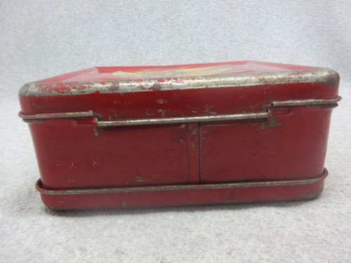 1950 HOPALONG CASSIDY Red Oval LUNCHBOX C#7.5 FIRST CHARACTER LUNCHBOX - Picture 6 of 7