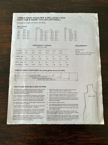 Bevknits 3000 Pattern Drop Shoulder Sweater Jumper UNCUT Unisex Multi Size - Picture 2 of 4
