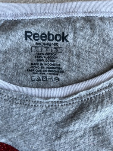 NUEVO CON ETIQUETAS Camisa Reebok Mujeres NY Giants Brillo Corazón Cuello Redondo Mangas Largas L, X - Imagen 4 de 4
