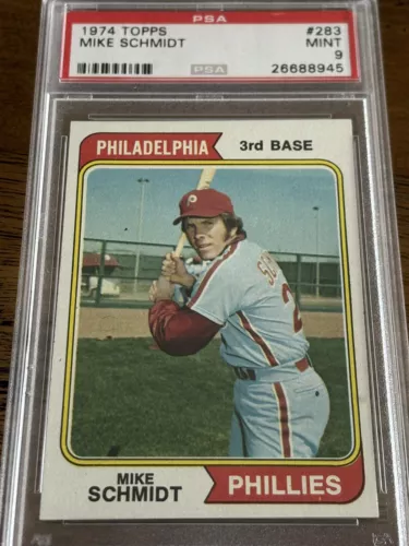 1974 TOPPS #283 MIKE SCHMIDT MINT PSA 9 (BEAUTIFUL PACK FRESH ONLY 13 HIGHER!)