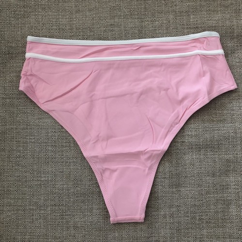 Bikini de dos piezas Soucrat traje de baño para mujer talla L rosa acolchado cintura alta nuevo con etiquetas - Imagen 6 de 12