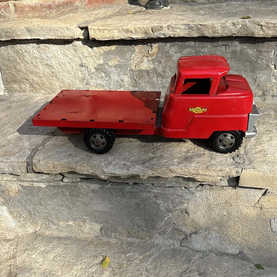 VINTAGE 1950/60'S PRESSED STEEL STRUCTO LIVESTOCK STAKE Ford TRUCK Freeport IL - Image 2 of 4