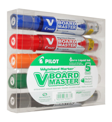 PILOT Whiteboard Marker V BOARD MASTER Rundspitze 5er Etui