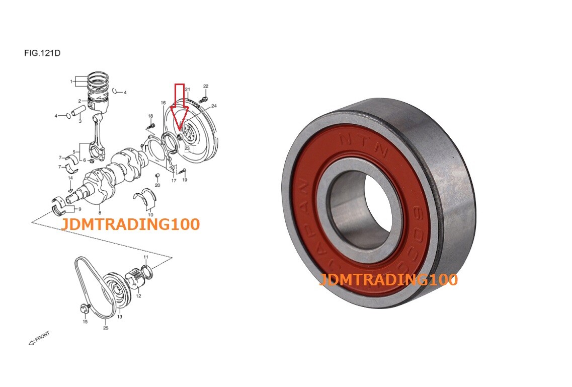 カスタム価格 19,500円⭕️1点物 Volan P. PIVOT 9.6 SUZUKI EVERY VAN DE51V DF51V Clutch Flywheel Pilot Bearing F6A