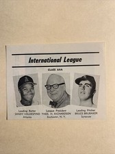 Sandy Valdespino Atlanta Bruce Brubaker Syracuse 1964 Baseball Publication 3X5