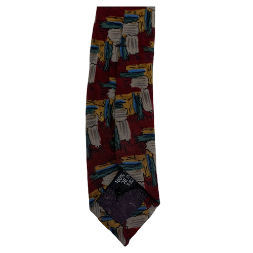 Corbata para hombre talla 57 x 3,5 pulgadas gris marrón abstracto cruz rayas verticales J. García - Imagen 10 de 11