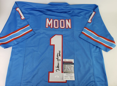 WARREN MOON 'HOF 06' Signed Houston Oilers Custom Jersey (JSA Witness COA) - Picture 3 of 5