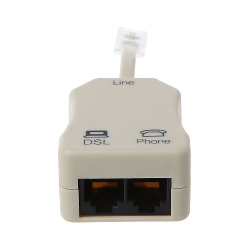 RJ11 interfaces Adapter ADSL Modem Telephone Phone Fax In-Line Splitter - Photo 4/8