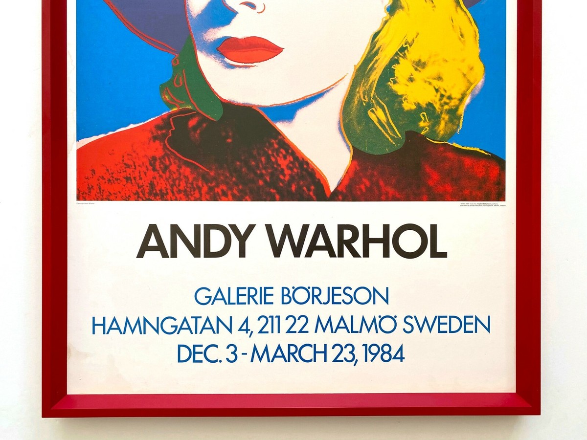 ANDY WARHOL RARE 1983 POP ART SILKSCREEN PRINT FRAMED SWEDEN