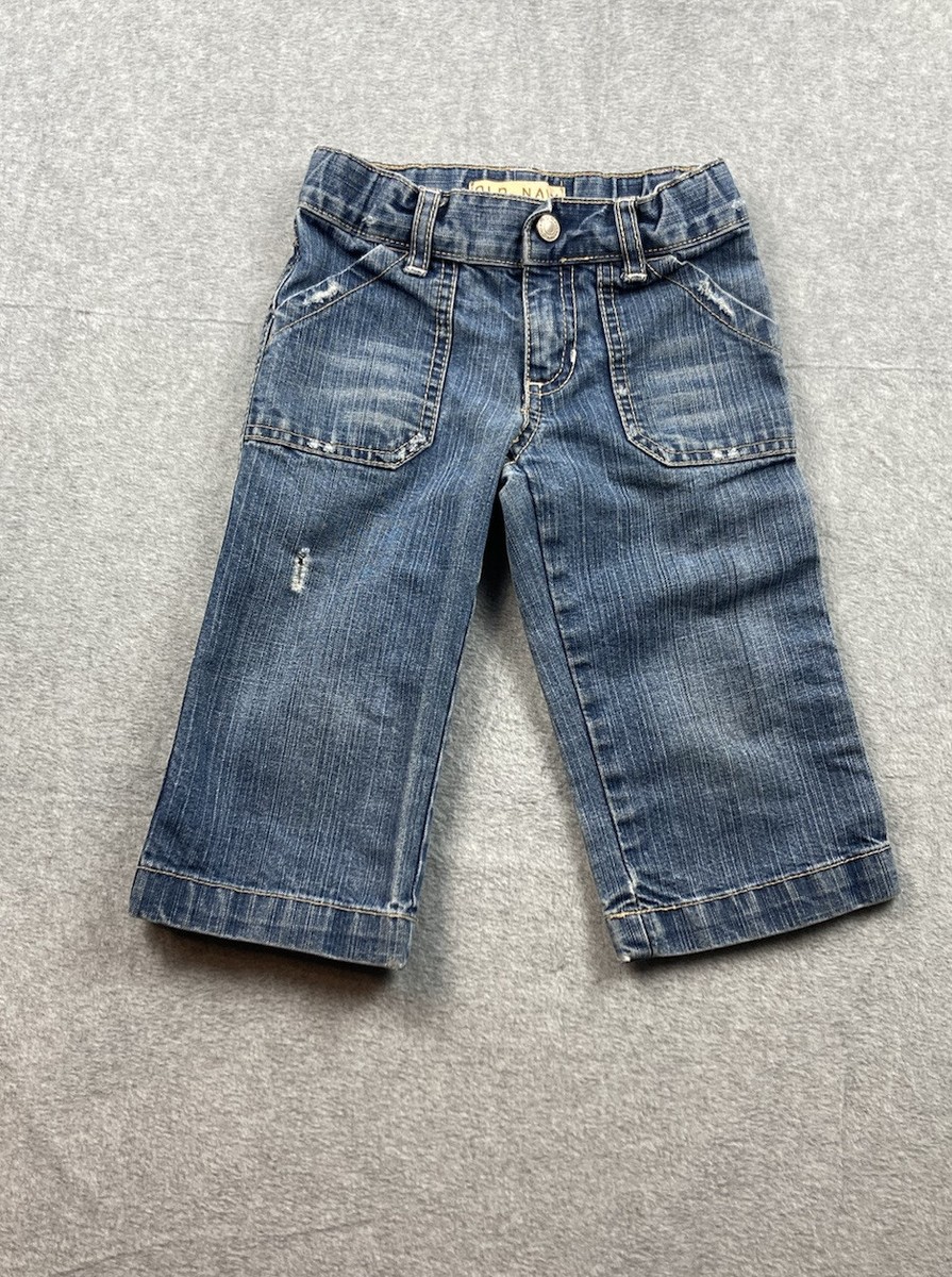 Old Navy Girls Denim Jeans Size 4T Adjustable Waist Blue 3-5