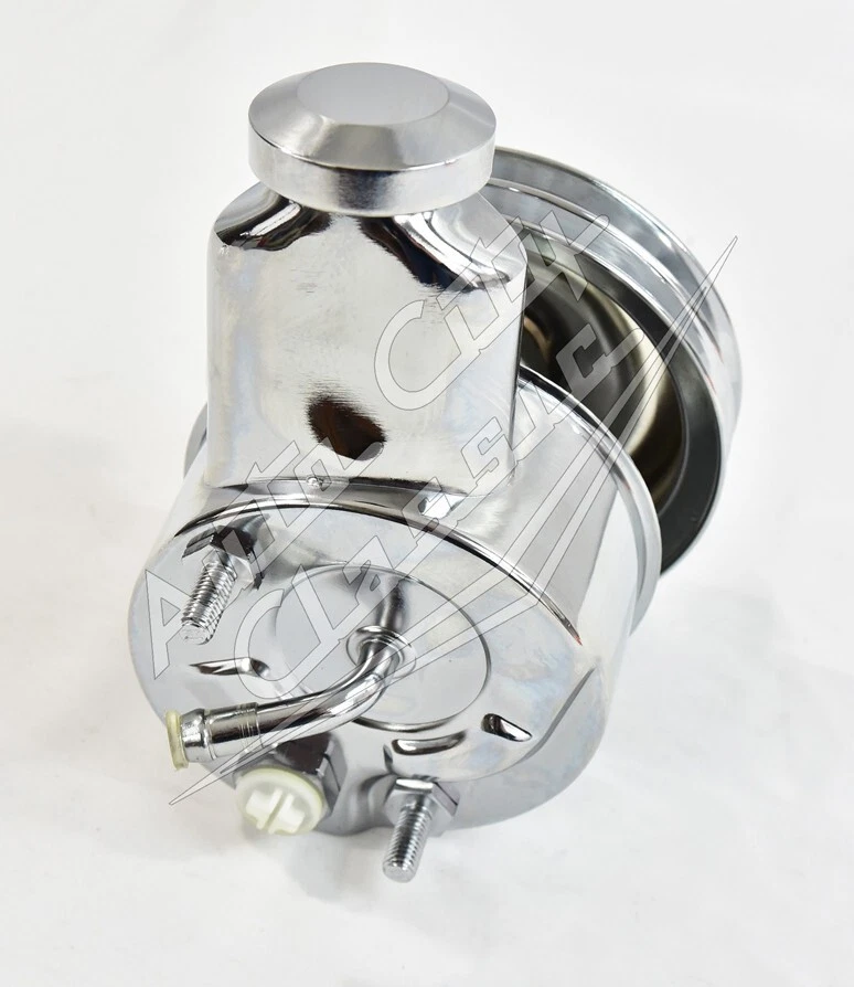 chrome power steering pump six cylinder chevelle impala k10 k20 c10 - Image 4 of 4