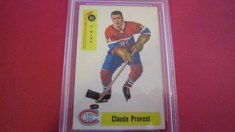 Claude Provost Parkhurst 1958 #43 Canadiens PSA 5 Foto 3 de 4
