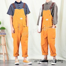 Men's Retro Overalls Bib Overalls Cago Pants Loose Suspenders Trousers Workwear