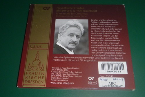 Frauenkirche Dresden - Brass Music For Christmas Time CD Ex ABC Radio Library - Picture 5 of 6
