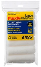 Purdy 140624612 White Dove Jumbo Mini Paint Roller Cover,  4-1/2 x 3/8 In. Nap,