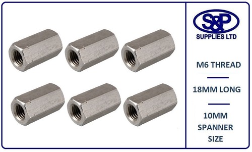 1/2/5pcs M5 M6 M8 M10 M12 A2-70 304 Acciaio Inossidabile DIN6334 Esagono Esagonale Prolunga Asta Lunga Giunto Dado Connettore Giunto Tubolare Dado - Foto 6