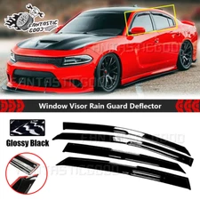For Dodge Charger 2011-22 JDM Mugen Style Window Visor Rain Guard Deflector 4Pcs