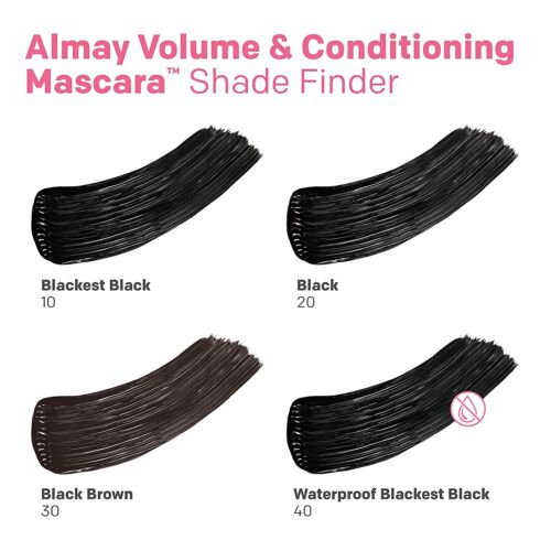 Almay Volumen & Konditionierung Mascara. Pflegt & stärkt. 010 SCHWÄRZESTE SCHWARZ - Bild 8 von 10